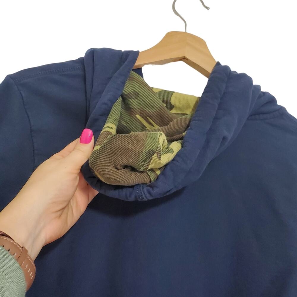Lucky Brand Zip Up Hoodie with Contrast Camo Hood Lining Casual MEDIUM - Picture 5 of 9
